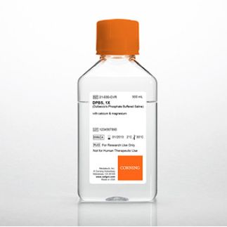 DPBS (Dulbecco's Phosphate-Buffered Saline) 1x con calcio y magnesio, 6 x 500 ml